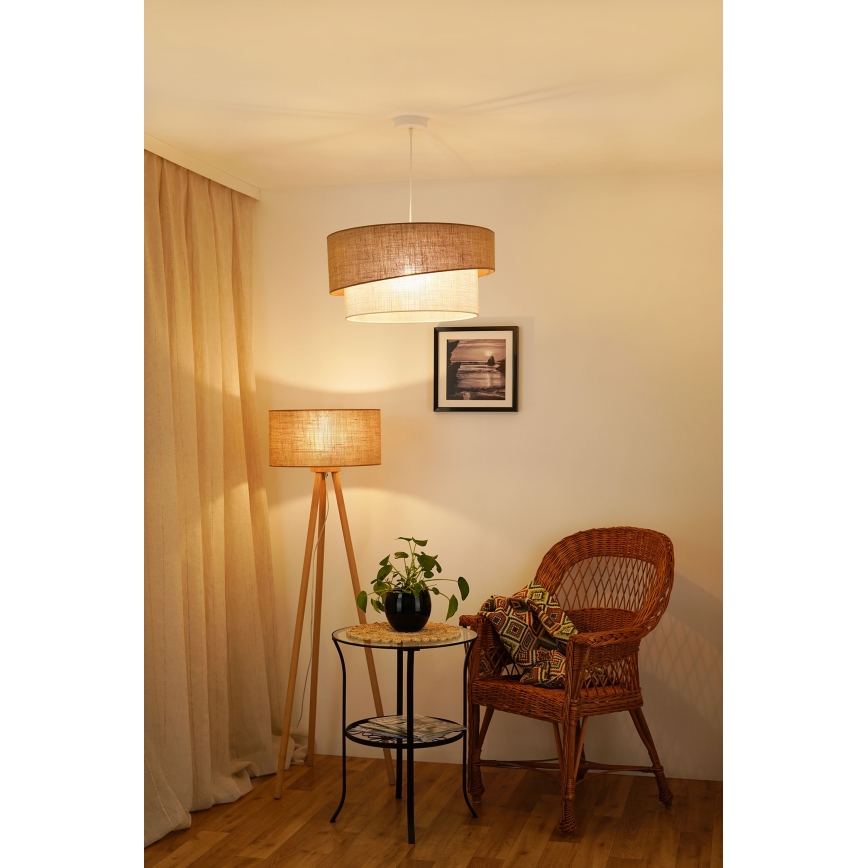 Brilagi - Κρεμαστό φωτιστικό οροφής SHINE 1xE27/15W/230V διάμετρος 50 cm μπεζ/κρεμ