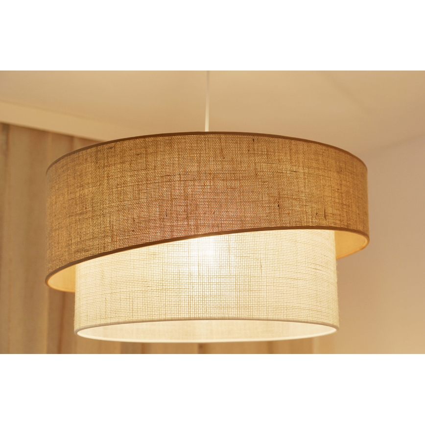 Brilagi - Κρεμαστό φωτιστικό οροφής SHINE 1xE27/15W/230V διάμετρος 50 cm μπεζ/κρεμ