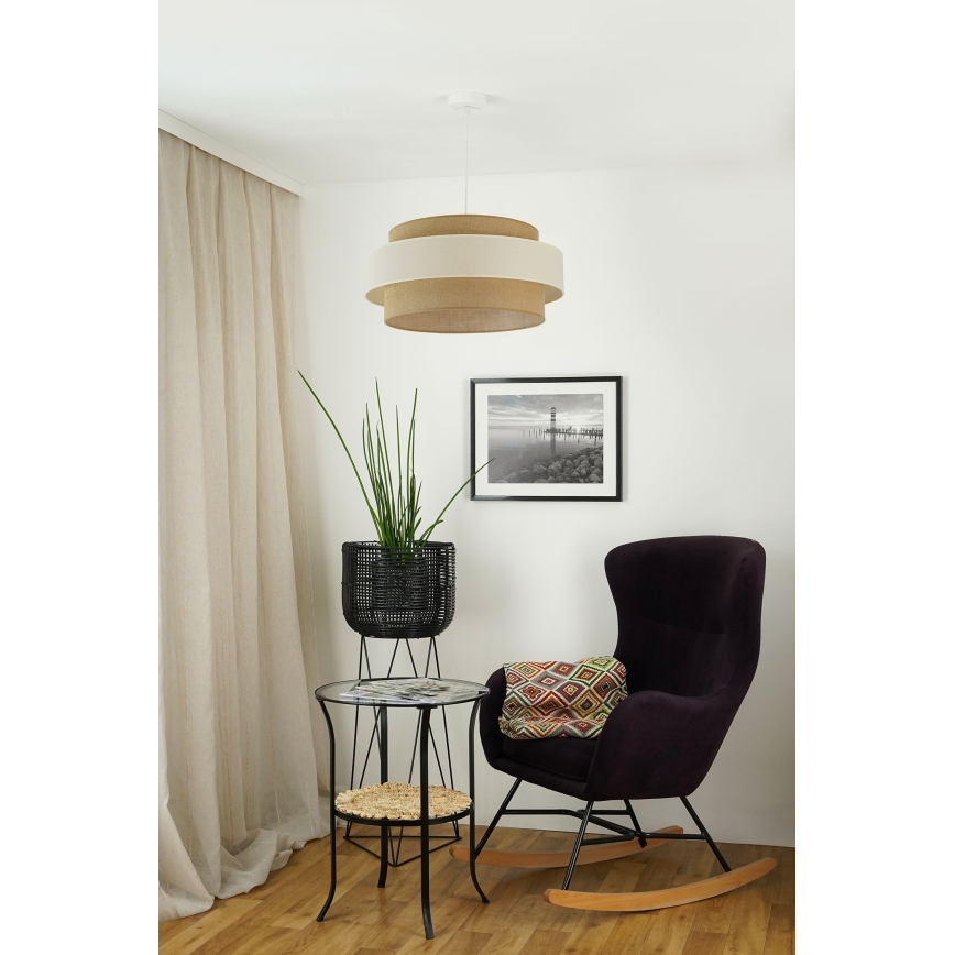 Brilagi - Κρεμαστό φωτιστικό οροφής SPACE LIGHT 1xE27/15W/230V διάμετρος 50 cm μπεζ/κρεμ