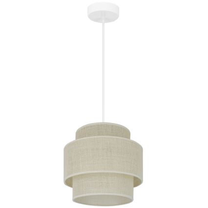 Brilagi - Κρεμαστό φωτιστικό οροφής SPACE YUTE 1xE27/15W/230V διάμετρος 25 cm κρεμ/λευκό
