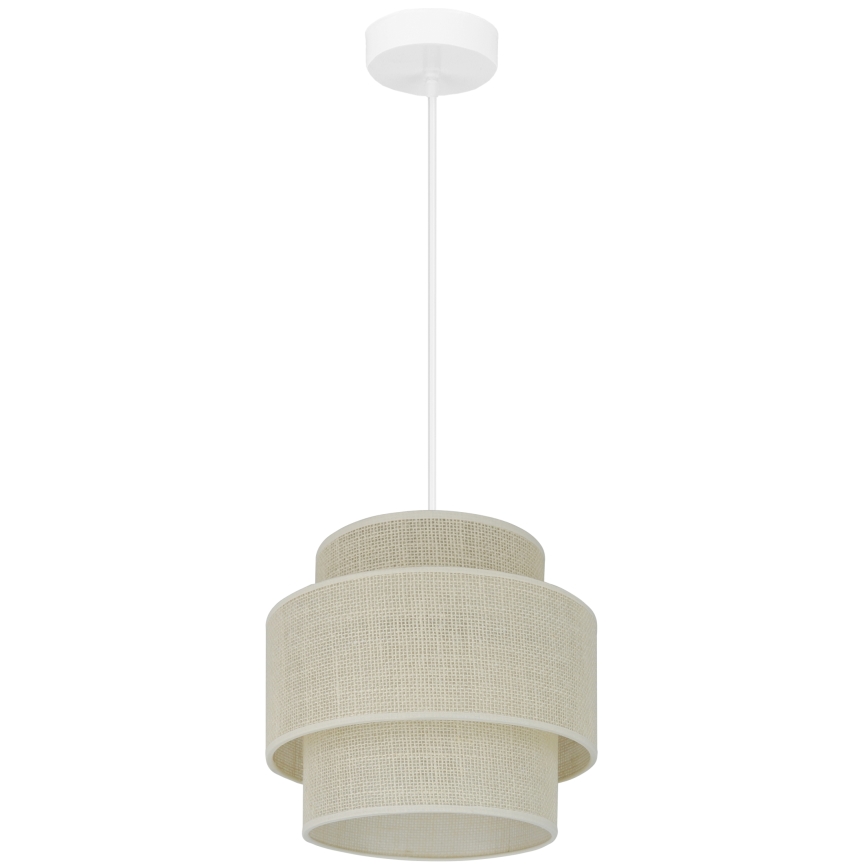 Brilagi - Κρεμαστό φωτιστικό οροφής SPACE YUTE 1xE27/15W/230V διάμετρος 25 cm κρεμ/λευκό