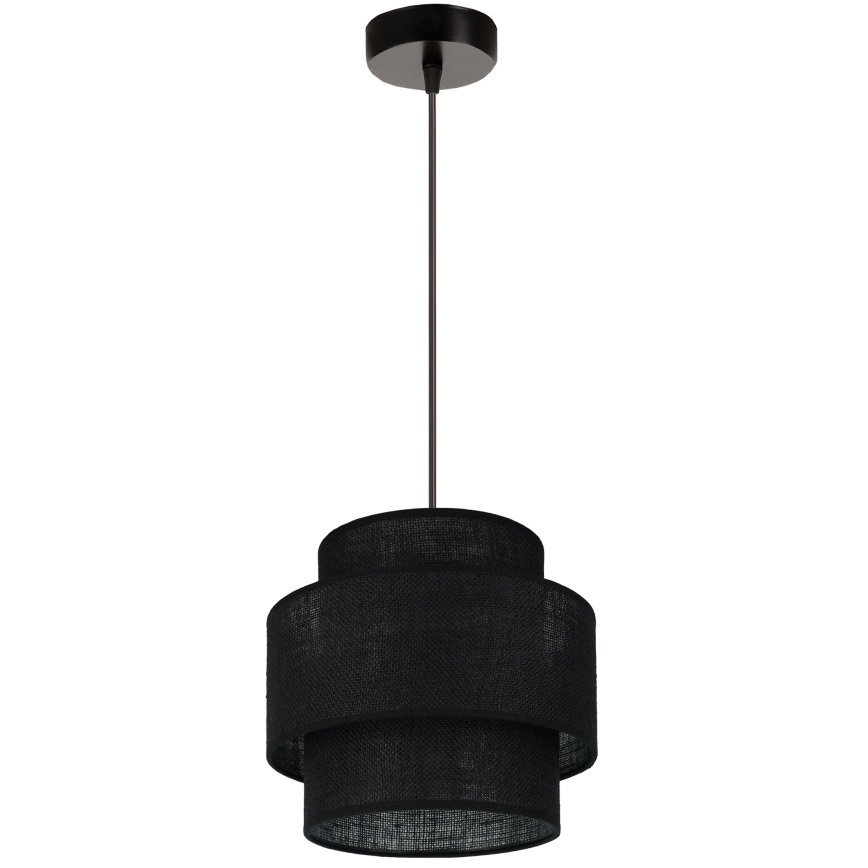 Brilagi - Κρεμαστό φωτιστικό οροφής SPACE YUTE 1xE27/15W/230V διάμετρος 25 cm μαύρο