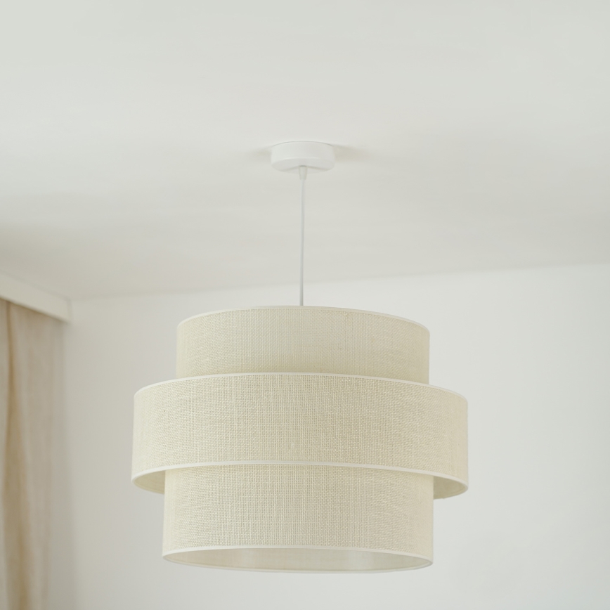 Brilagi - Κρεμαστό φωτιστικό οροφής SPACE YUTE 1xE27/15W/230V διάμετρος 50 cm κρεμ/λευκό