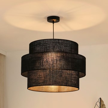 Brilagi - Κρεμαστό φωτιστικό οροφής SPACE YUTE 1xE27/15W/230V διάμετρος 50 cm μαύρο