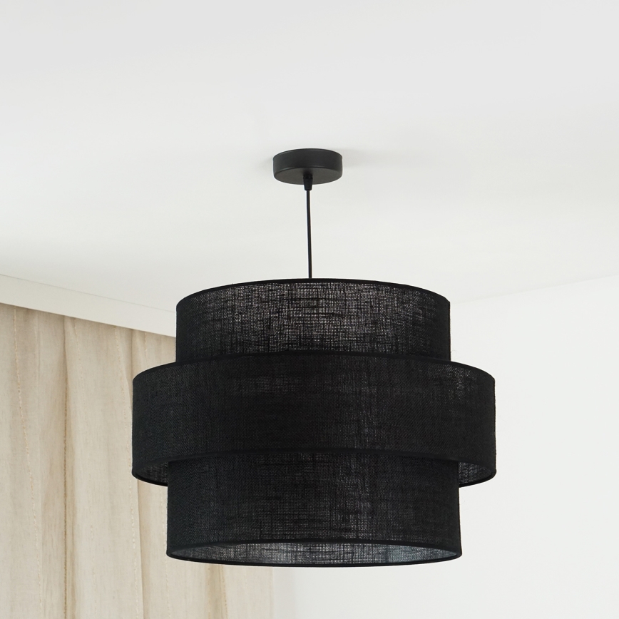 Brilagi - Κρεμαστό φωτιστικό οροφής SPACE YUTE 1xE27/15W/230V διάμετρος 50 cm μαύρο