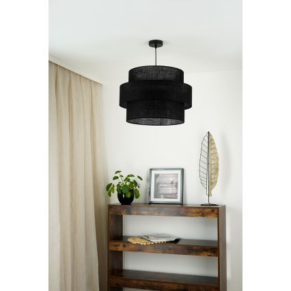 Brilagi - Κρεμαστό φωτιστικό οροφής SPACE YUTE 1xE27/15W/230V διάμετρος 50 cm μαύρο