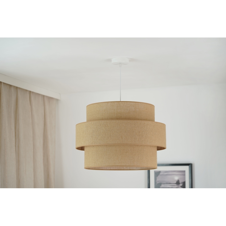 Brilagi - Κρεμαστό φωτιστικό οροφής SPACE YUTE 1xE27/15W/230V διάμετρος 50 cm μπεζ/λευκό