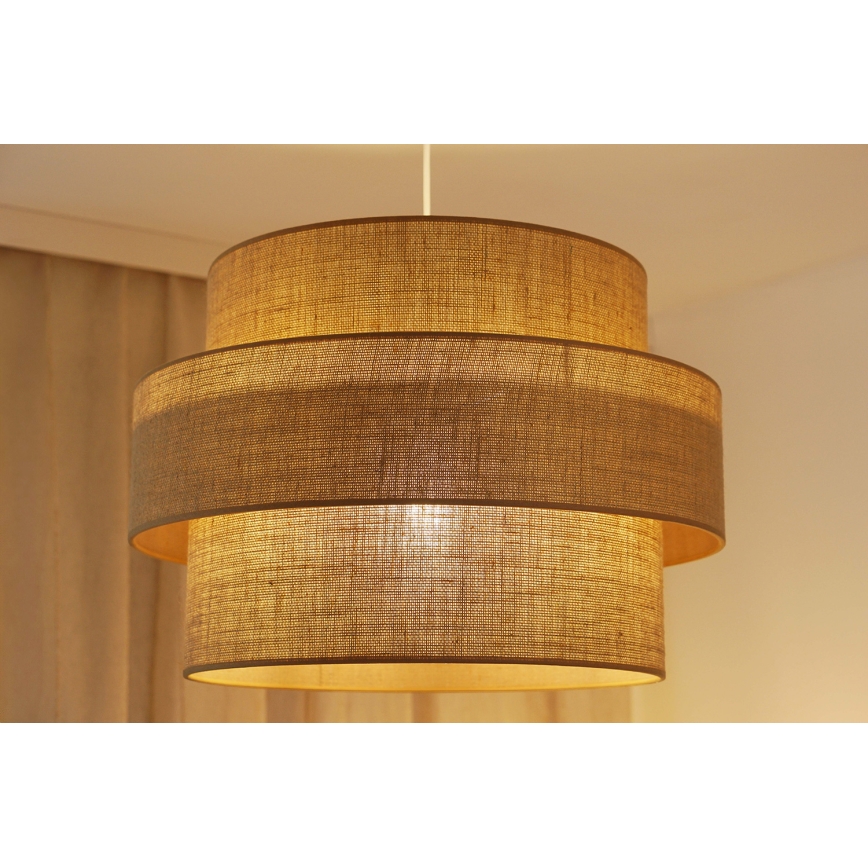 Brilagi - Κρεμαστό φωτιστικό οροφής SPACE YUTE 1xE27/15W/230V διάμετρος 50 cm μπεζ/λευκό