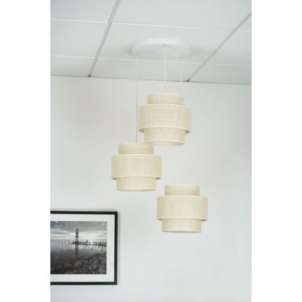 Brilagi - Κρεμαστό φωτιστικό οροφής SPACE YUTE 3xE27/15W/230V κρεμ/λευκό