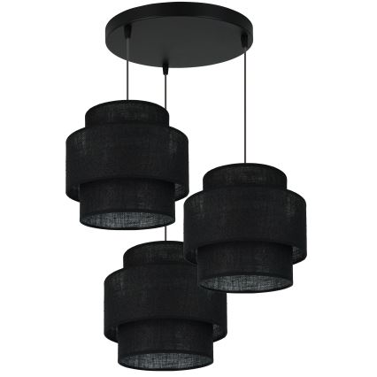 Brilagi - Κρεμαστό φωτιστικό οροφής SPACE YUTE 3xE27/15W/230V μαύρο
