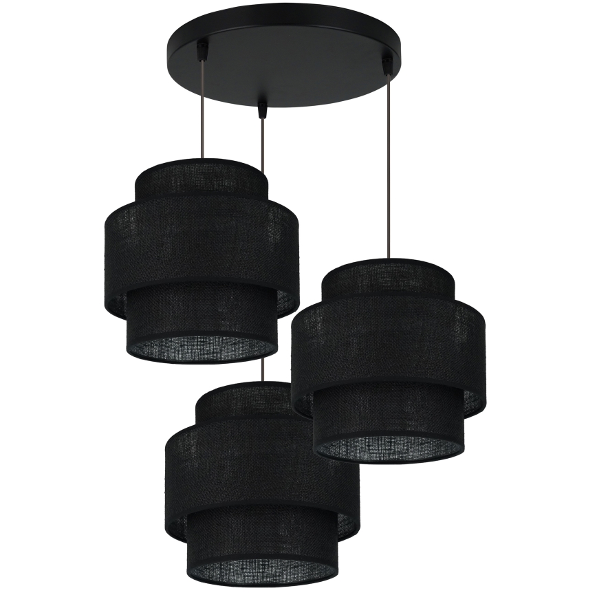 Brilagi - Κρεμαστό φωτιστικό οροφής SPACE YUTE 3xE27/15W/230V μαύρο