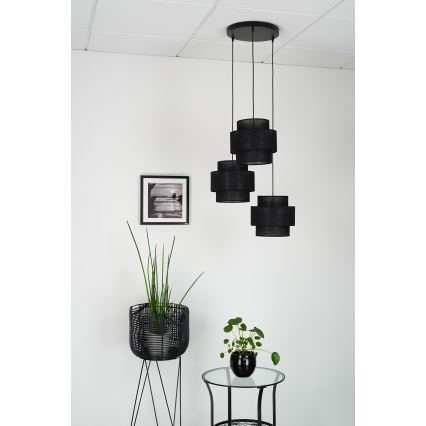 Brilagi - Κρεμαστό φωτιστικό οροφής SPACE YUTE 3xE27/15W/230V μαύρο