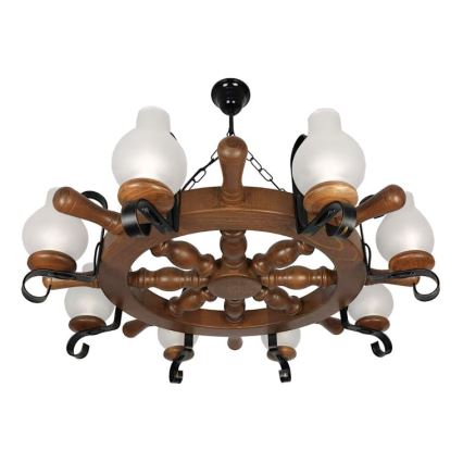 Brilagi - Κρεμαστό φωτιστικό οροφής TIMONA 8xE14/40W/230V οξιά/καρυδιά