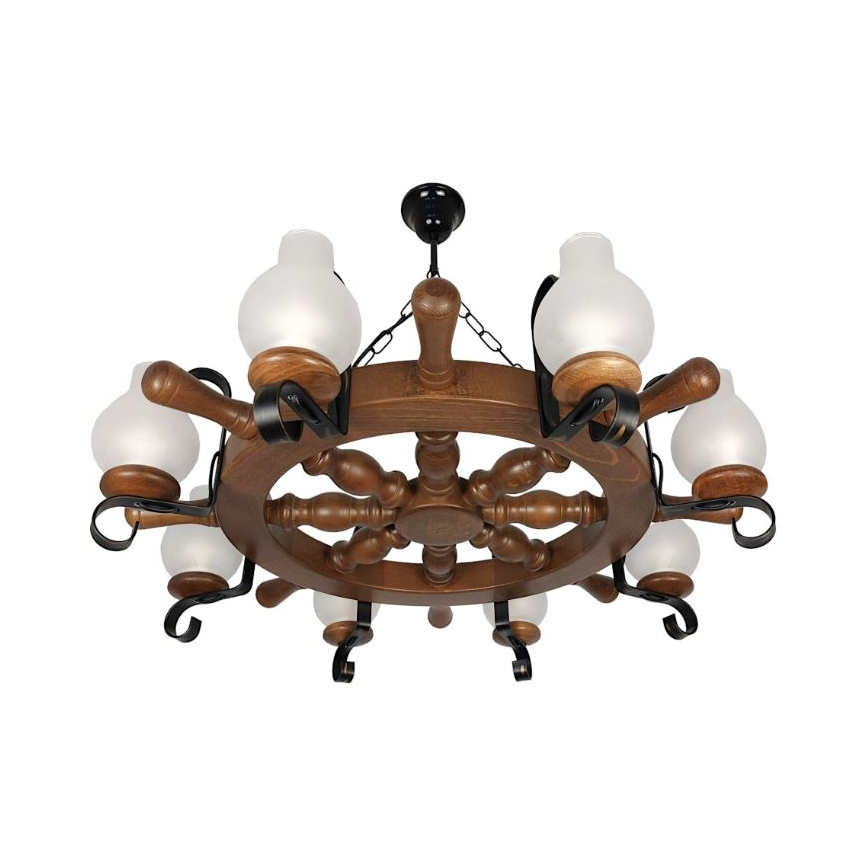 Brilagi - Κρεμαστό φωτιστικό οροφής TIMONA 8xE14/40W/230V οξιά/καρυδιά