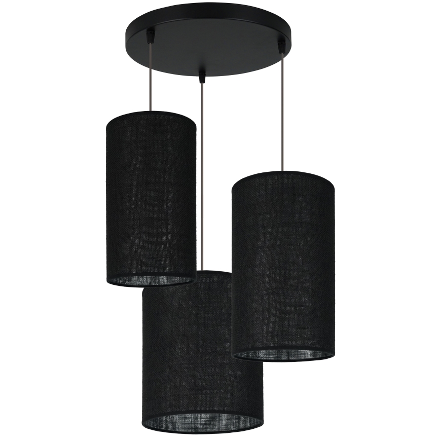 Brilagi - Κρεμαστό φωτιστικό οροφής TUBES 3xE27/15W/230V μαύρο