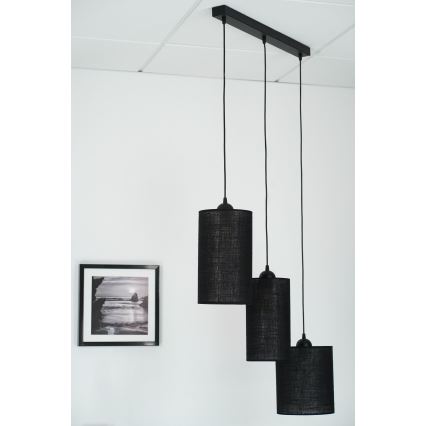 Brilagi - Κρεμαστό φωτιστικό οροφής TUBES 3xE27/15W/230V μαύρο