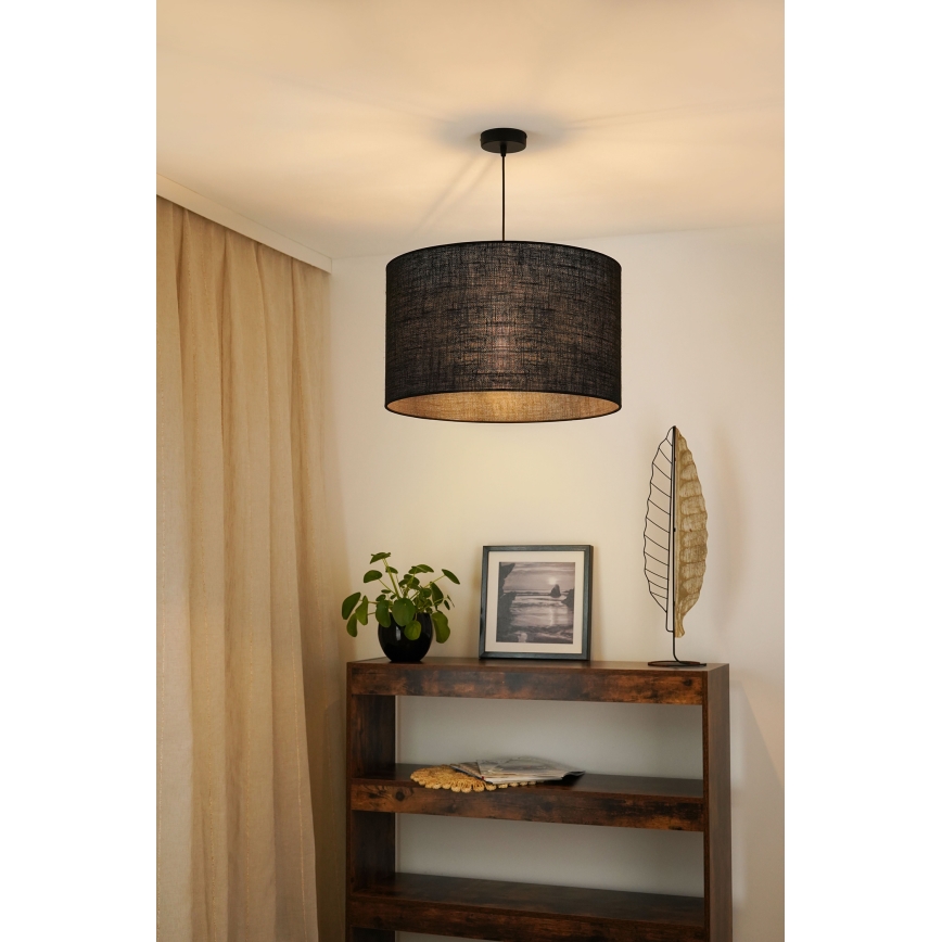 Brilagi - Κρεμαστό φωτιστικό οροφής TUBES ROLLER 1xE27/15W/230V διάμετρος 50 cm μαύρο