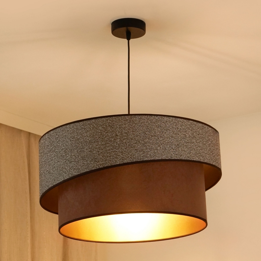 Brilagi - Κρεμαστό φωτιστικό οροφής VEGAS SHINE 1xE27/15W/230V διάμετρος 50 cm γκρι/καφέ