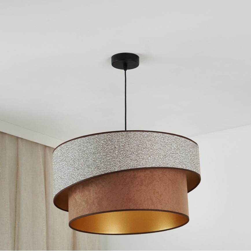 Brilagi - Κρεμαστό φωτιστικό οροφής VEGAS SHINE 1xE27/15W/230V διάμετρος 50 cm γκρι/καφέ