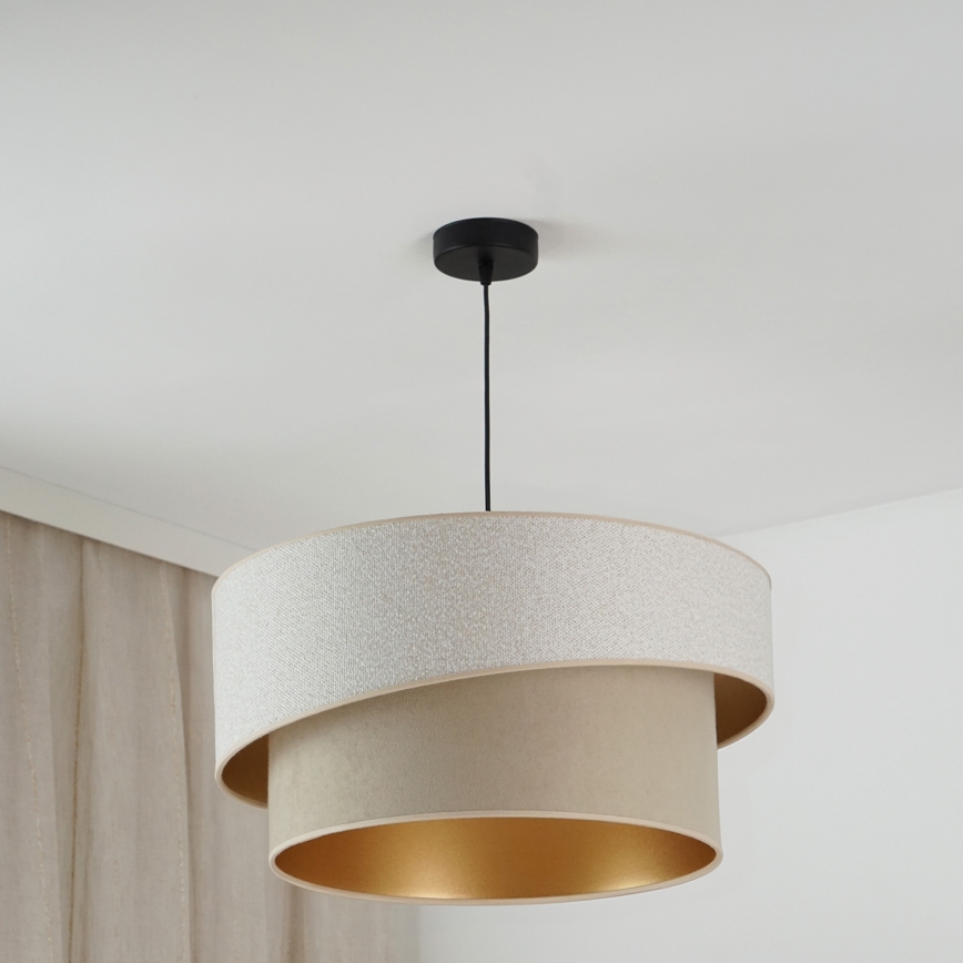 Brilagi - Κρεμαστό φωτιστικό οροφής VEGAS SHINE 1xE27/15W/230V διάμετρος 50 cm κρεμ/μπεζ