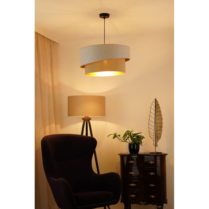 Brilagi - Κρεμαστό φωτιστικό οροφής VEGAS SHINE 1xE27/15W/230V διάμετρος 50 cm κρεμ/μπεζ