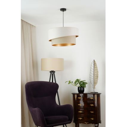 Brilagi - Κρεμαστό φωτιστικό οροφής VEGAS SHINE 1xE27/15W/230V διάμετρος 50 cm κρεμ/μπεζ