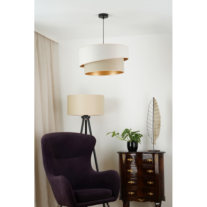 Brilagi - Κρεμαστό φωτιστικό οροφής VEGAS SHINE 1xE27/15W/230V διάμετρος 50 cm κρεμ/μπεζ