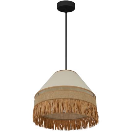Brilagi - Κρεμαστό φωτιστικό οροφής WINNETOU AVIGNION 1xE27/15W/230V διάμετρος 35 cm καφέ/κρεμ