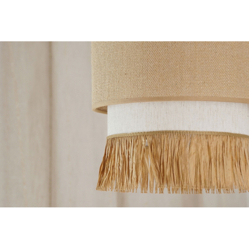 Brilagi - Κρεμαστό φωτιστικό οροφής WINNETOU BOHO 1xE27/15W/230V διάμετρος 25 cm καφέ/κρεμ