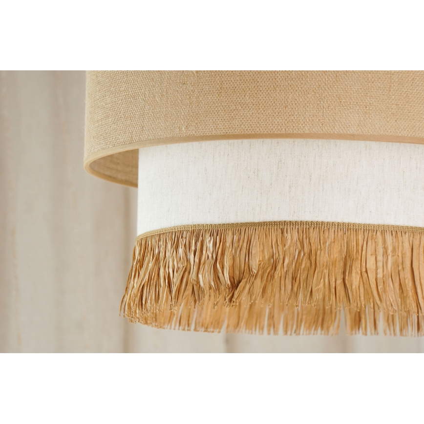 Brilagi - Κρεμαστό φωτιστικό οροφής WINNETOU BOHO 1xE27/15W/230V διάμετρος 45 cm καφέ/κρεμ