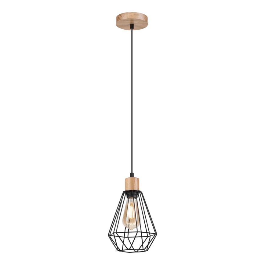 Brilagi - Κρεμαστό φωτιστικό οροφής WOODY BASKET 1xE27/60W/230V δρυς