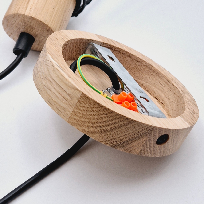 Brilagi - Κρεμαστό φωτιστικό οροφής WOODY BASKET 1xE27/60W/230V δρυς