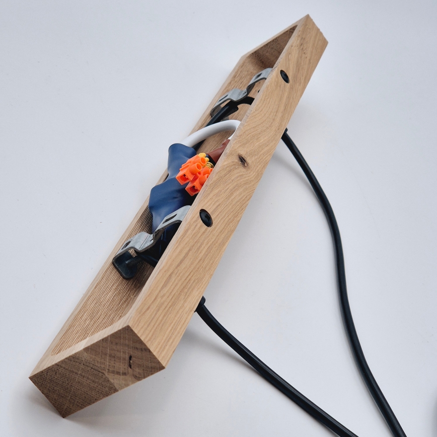 Brilagi - Κρεμαστό φωτιστικό οροφής WOODY BASKET 2xE27/60W/230V δρυς