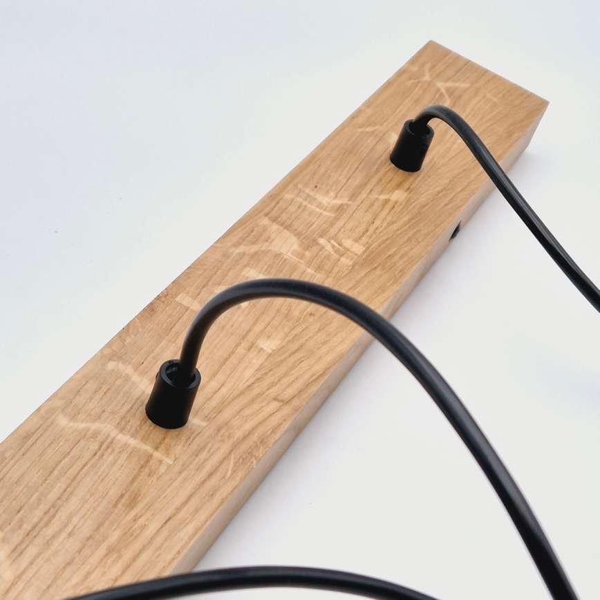 Brilagi - Κρεμαστό φωτιστικό οροφής WOODY BASKET 3xE27/60W/230V δρυς