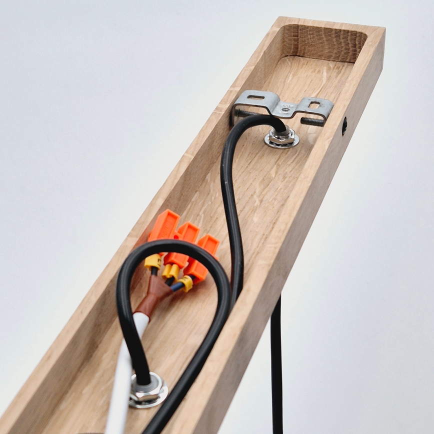 Brilagi - Κρεμαστό φωτιστικό οροφής WOODY BASKET 3xE27/60W/230V δρυς