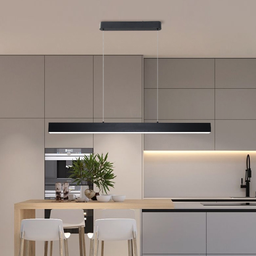 Brilagi - Led Dimmable κρεμαστό φωτιστικό οροφής SLEEKLINE SMART LED/40W/230V 3000-6000K Wi-Fi Tuya μαύρο + τηλεχειριστήριο