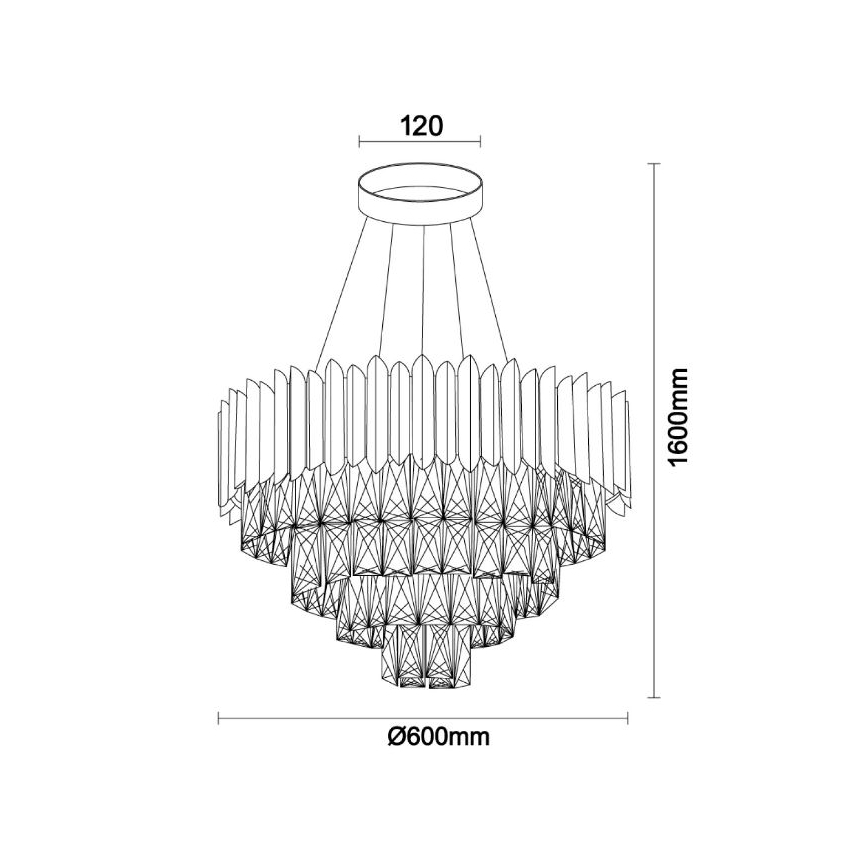 Brilagi - Κρεμαστό φωτιστικό σε καλώδιο CARLOS 9xE14/40W/230V Ø 60 cm