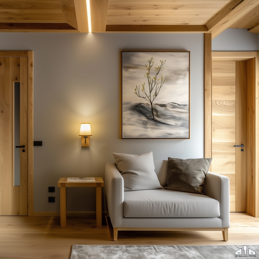 Brilagi - Λάμπα τοίχου NUBILA WOOD 1xE27/25W/230V δρυς/ανοιχτό καφέ