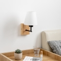 Brilagi - Λάμπα τοίχου NUBILA WOOD 1xE27/25W/230V δρυς/λευκό