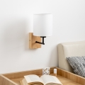 Brilagi - Λάμπα τοίχου NUBILA WOOD 1xE27/25W/230V δρυς/λευκό