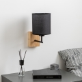Brilagi - Λάμπα τοίχου NUBILA WOOD 1xE27/25W/230V δρυς/μαύρο