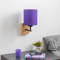 Brilagi - Λάμπα τοίχου NUBILA WOOD 1xE27/25W/230V δρυς/μωβ