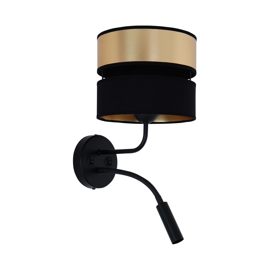 Brilagi - Λάμπα τοίχου ROYAL 1xE27/15W/230V + 1xG9/3W μαύρο/χρυσό
