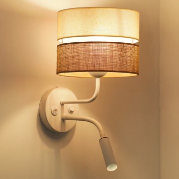 Brilagi - Λάμπα τοίχου ROYAL YUTE 1xE27/15W/230V + 1xG9/6W μπεζ/κρεμ/λευκό