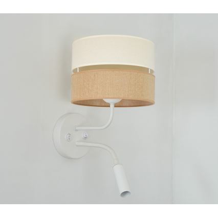 Brilagi - Λάμπα τοίχου ROYAL YUTE 1xE27/15W/230V + 1xG9/6W μπεζ/κρεμ/λευκό