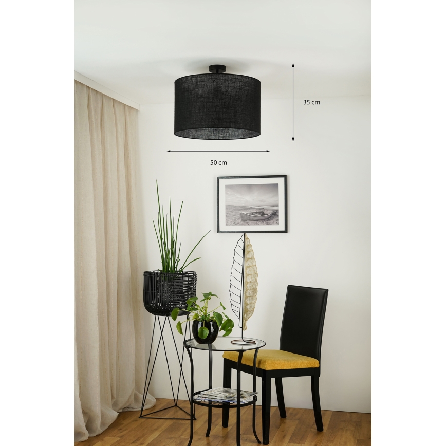 Brilagi - Επιτοίχιο φωτιστικό TUBES ROLLER 1xE27/15W/230V διάμ. 50 εκ. μαύρο