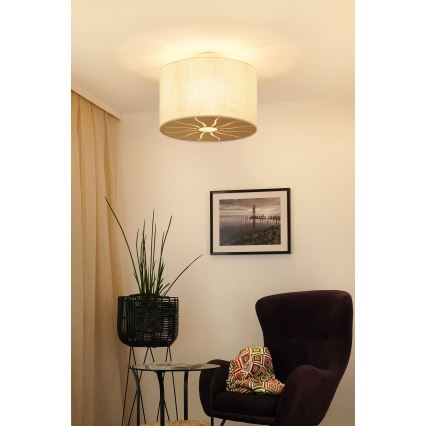 Brilagi - Επιτοίχιο φωτιστικό COUNTRY ROLLER 1xE27/15W/230V διάμ. 50 εκ. κρεμ