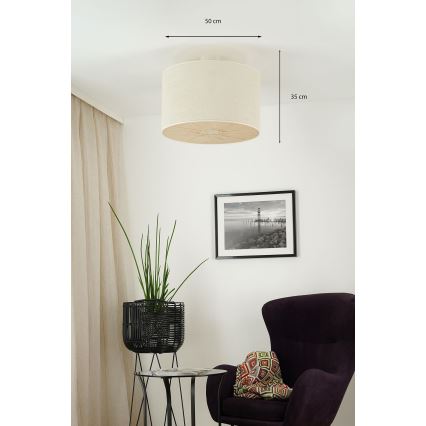 Brilagi - Επιτοίχιο φωτιστικό COUNTRY ROLLER 1xE27/15W/230V διάμ. 50 εκ. κρεμ