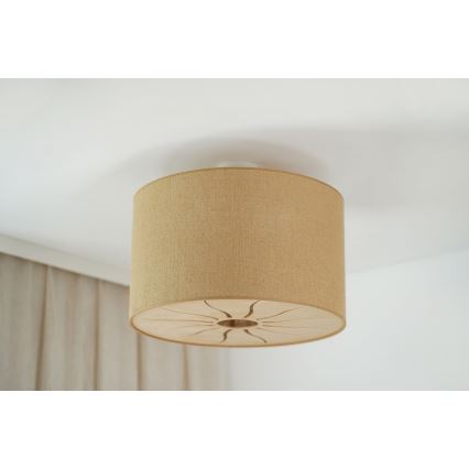 Brilagi - Επιτοίχιο φωτιστικό COUNTRY ROLLER 1xE27/15W/230V διάμ. 45 εκ. μπεζ