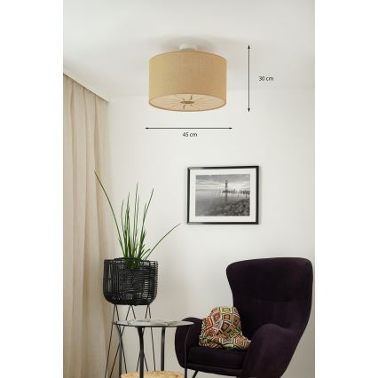 Brilagi - Επιτοίχιο φωτιστικό COUNTRY ROLLER 1xE27/15W/230V διάμ. 45 εκ. μπεζ